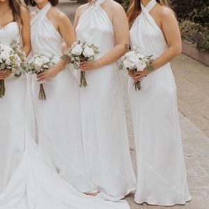 White bridesmaid/prom dress.